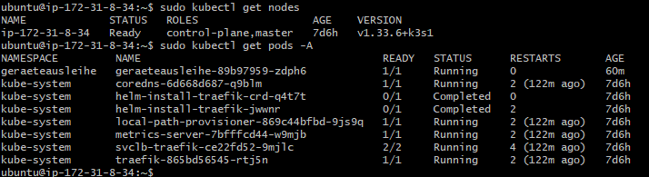 kubectl get nodes